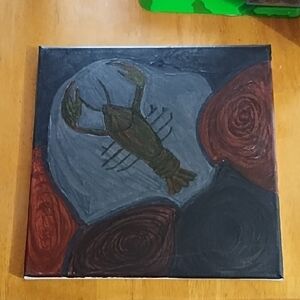 Black and Brown crawfish Painting